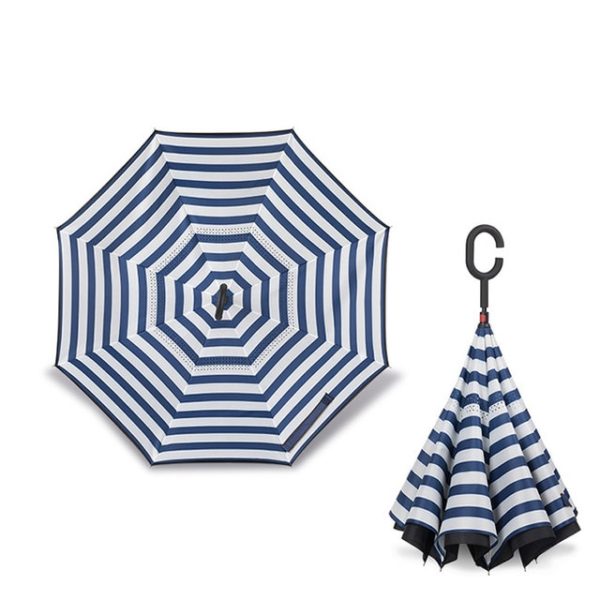 Parapluie inversé naval stripe