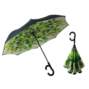 Parapluie inversé feuille verte