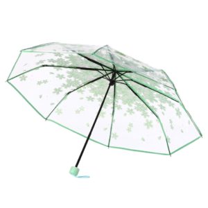 Parapluie transparent fleurs