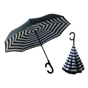 Parapluie inversé noir et blanc