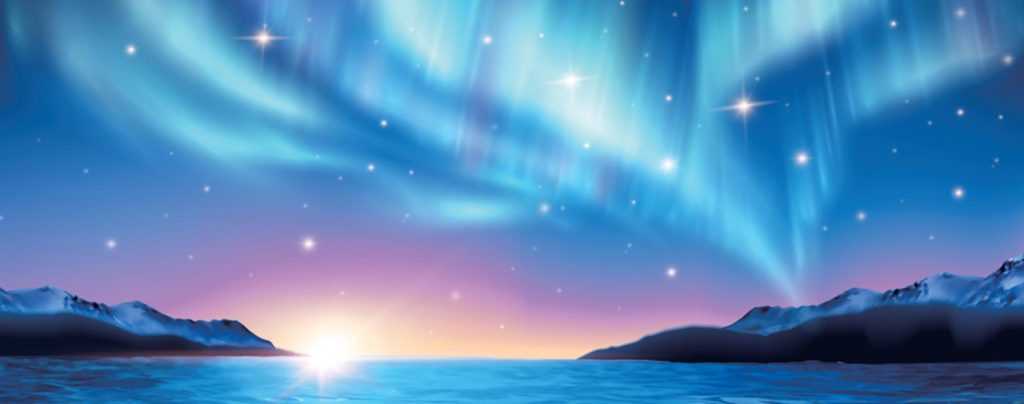 aurores boreales-cercle polaire-polaire nuit