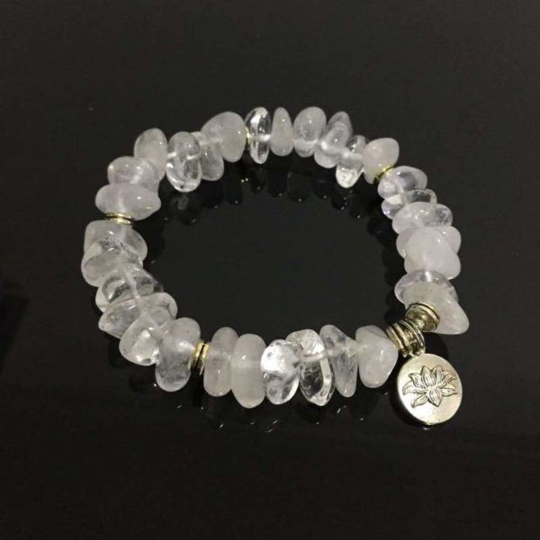 Bracelet Fleur de Lotus Mala Cristal de roche - Royal Lotus