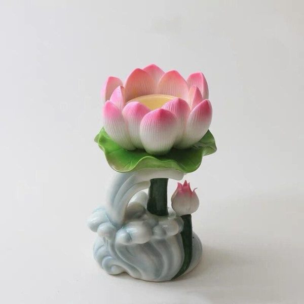 Photophore Bougie Fleur de Lotus en Céramique - Royal Lotus
