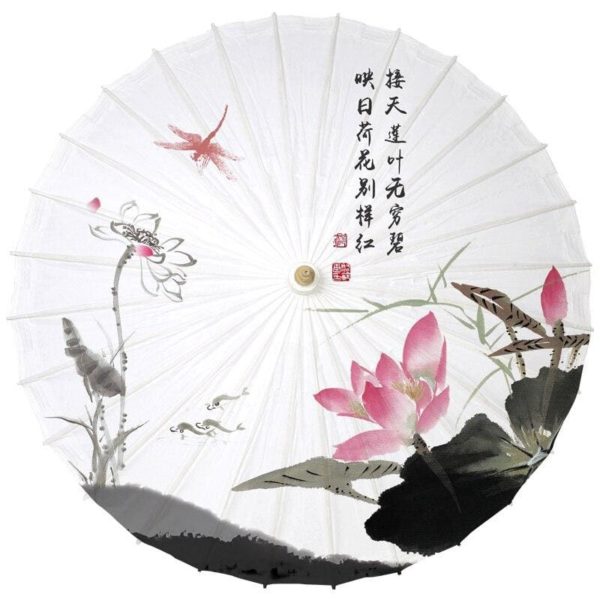 Parapluie Fleur de Lotus Asiatique Rétro Libellule - Royal Lotus