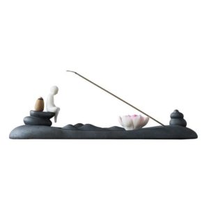Porte-encens-zen-élégant-bouddhisme-en-ceramique