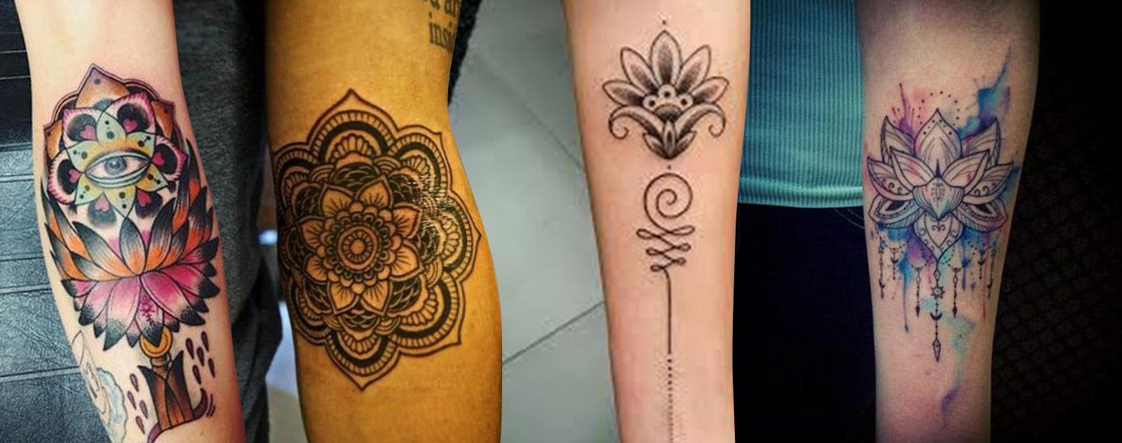 Cuisse dentelle femmes tatouage fleure de lotus 