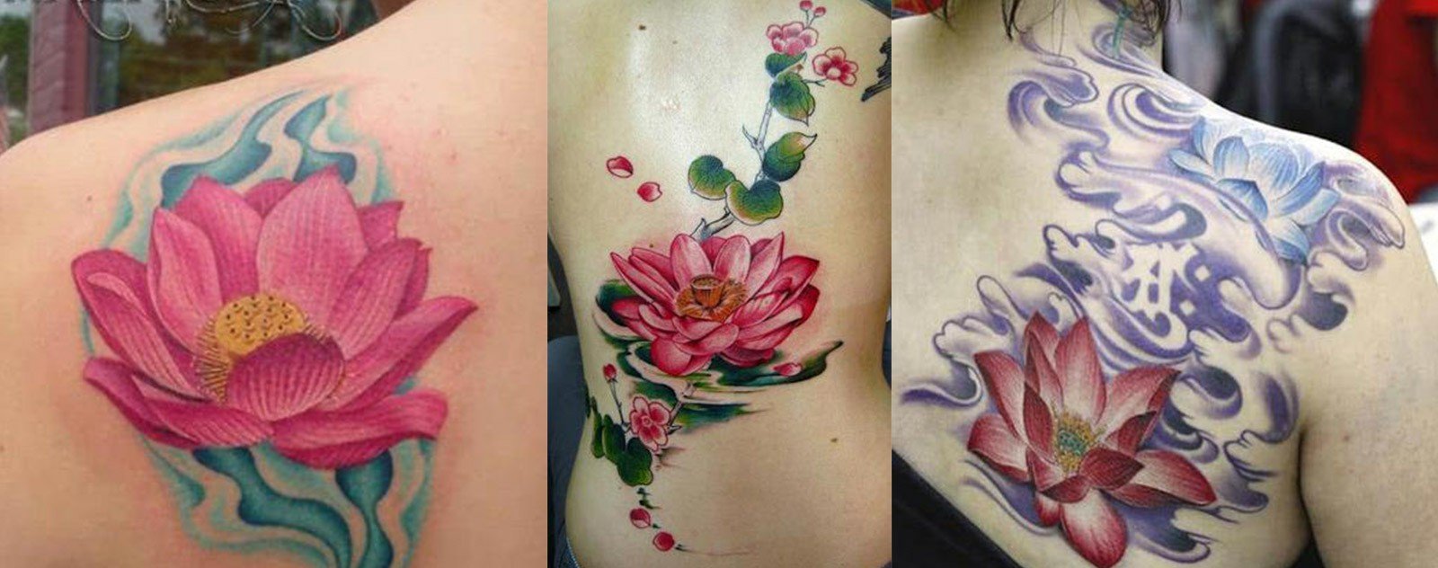 tatouage fleure de lotus modèle unalome 