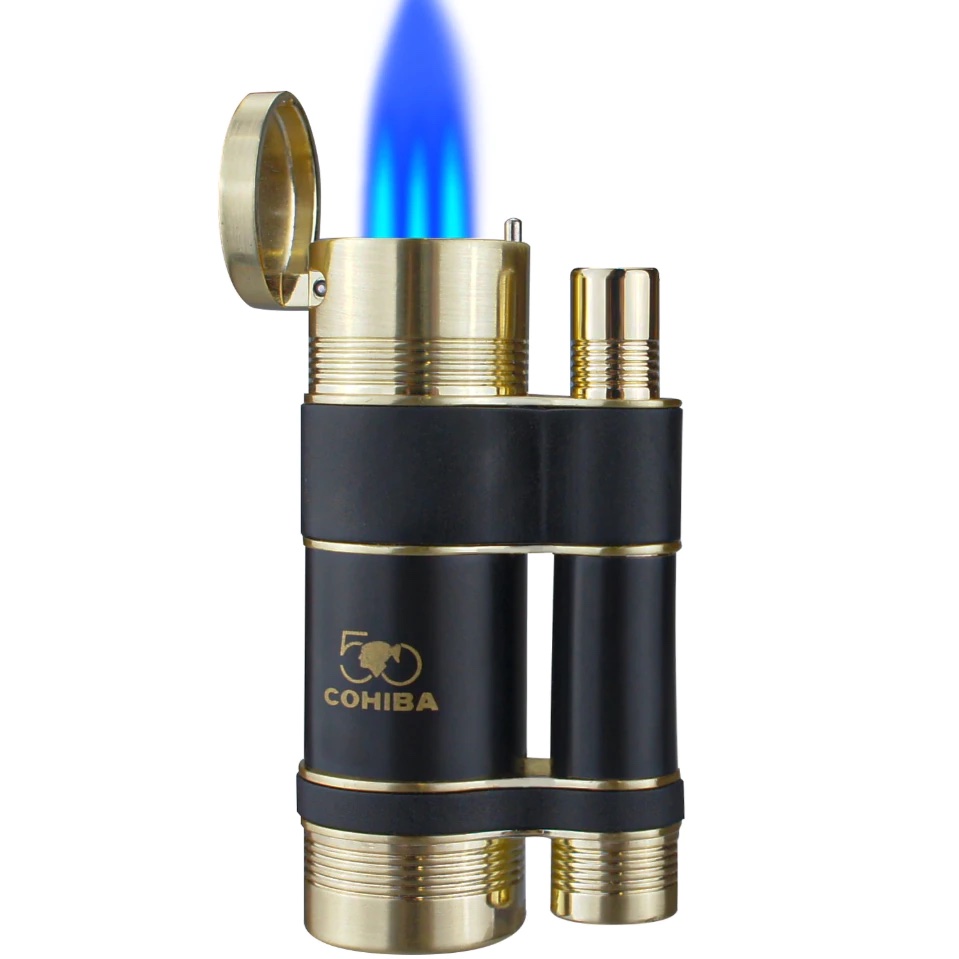 Mini Briquet Chalumeau Cigare COHIBA 3 Torche, Couleur: Gris - Briquets de  Survie (7989336)