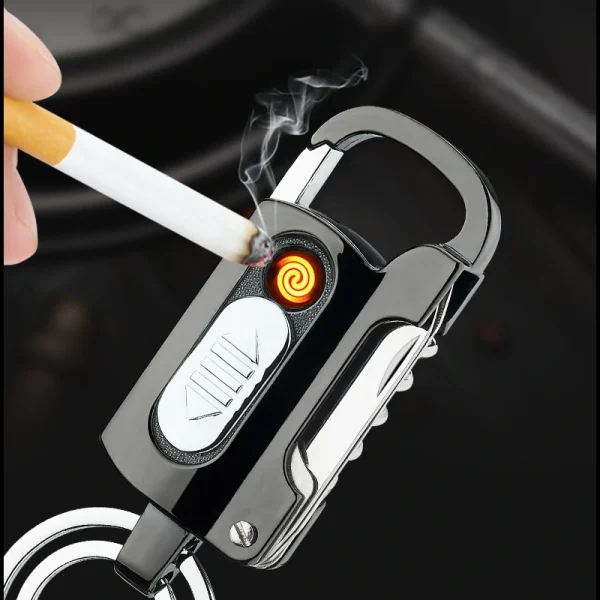 Briquet USB Porte-Clef Lampe Cigarette
