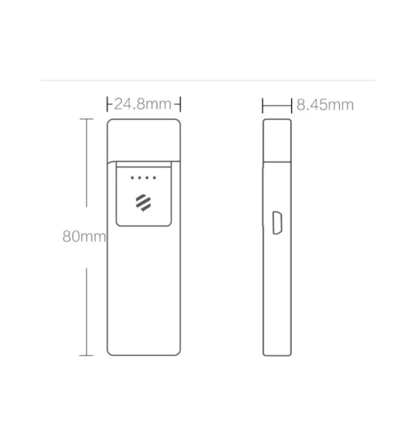 Briquet Xiaomi Silencieux USB Taille