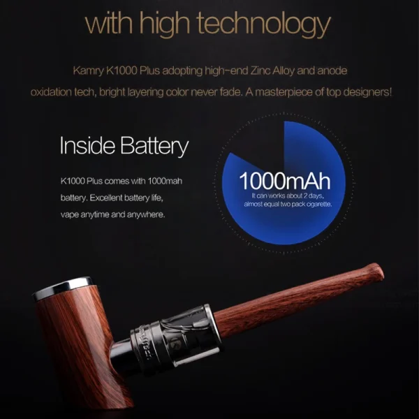 E-Pipe Kit Vapeur Épaisse Batterie