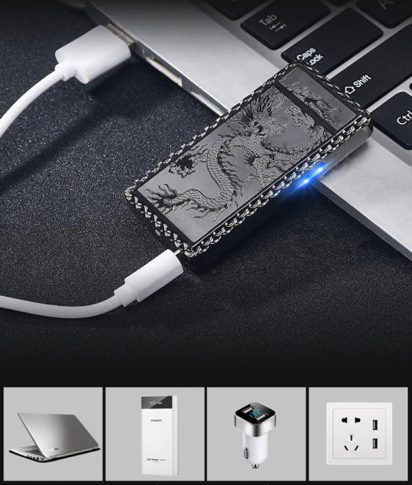 Briquet Électrique USB à Double Arc USB