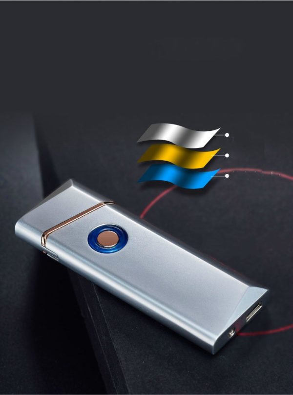 Briquet USB Ultra Fin Résistant au Vent avec Fil de Tungstène