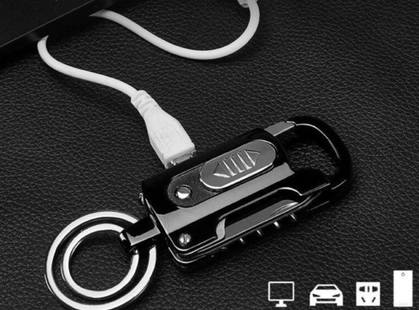 Briquet USB Porte-Clés Multifonctionnel