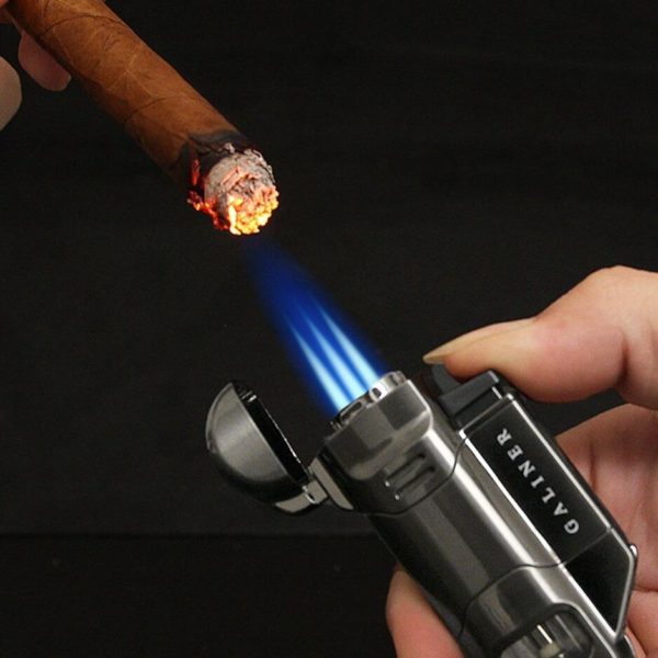 Coffret Briquet Cigare GALINER Flamme Jet et Coupe-Cigare Tranchant