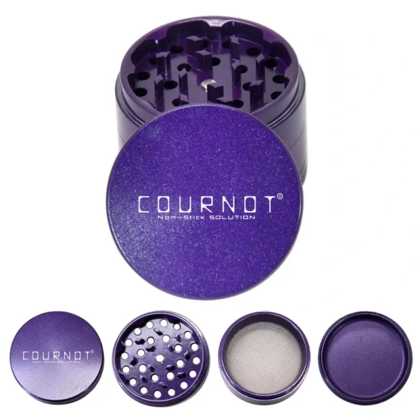 Grinder pour Herbe Anti Adhésif Violet Ouvert