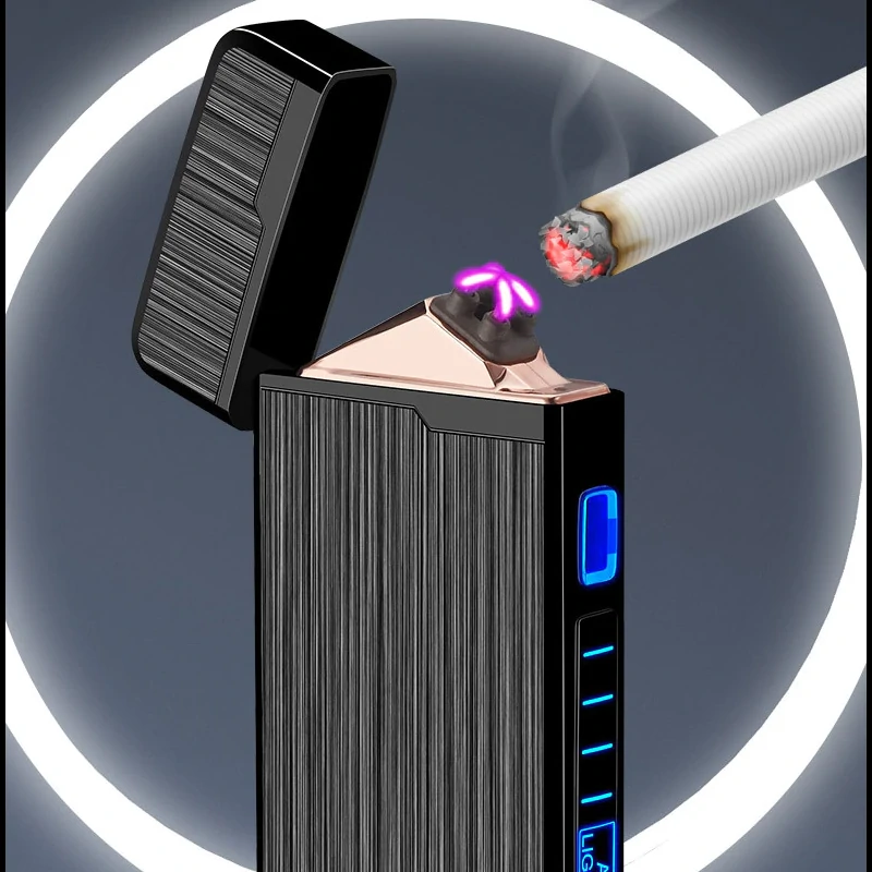 Briquet électronique anti-vent avec Double Arc électrique USB, Briquets  électroniques