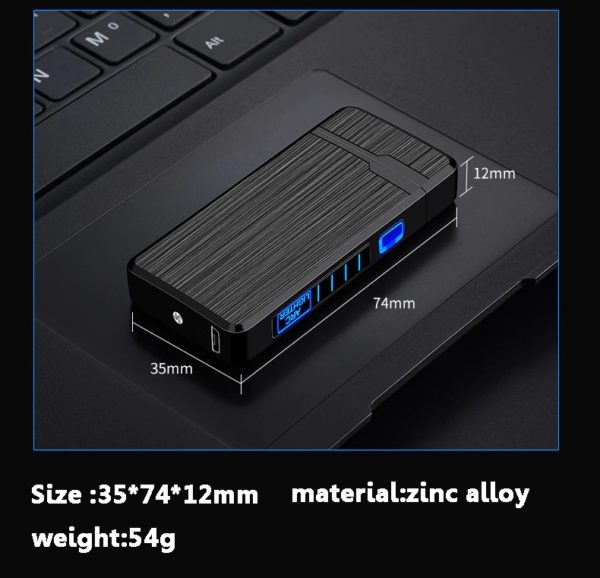 Briquet Électrique USB Plasma 2 Arcs Taille