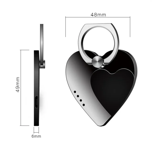 Briquet Anneau de Téléphone USB Coeur Taille