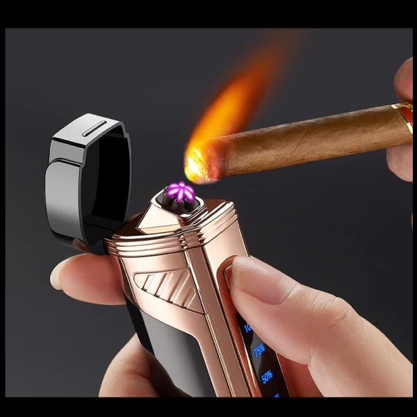 Briquet Cigare USB 6 Arcs Plasma Cigare Allumé