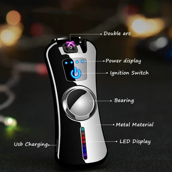 Briquet Hand Spinner LED Fonctions