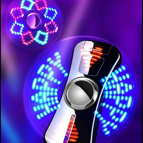 Briquet Hand Spinner LED Happy