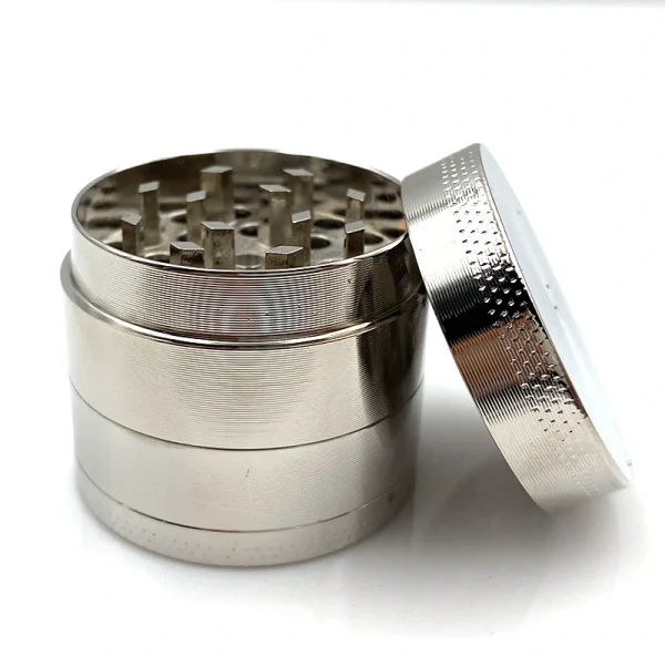 Grinder Weed 4 Couches 40mm Argenté Ouvert