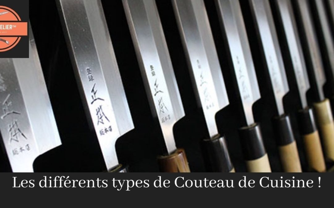 Différent types couteaux cuisine