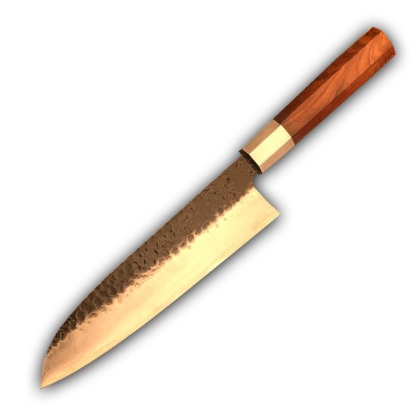 couteau de chef dorée