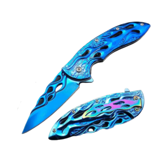 Couteau bleuté