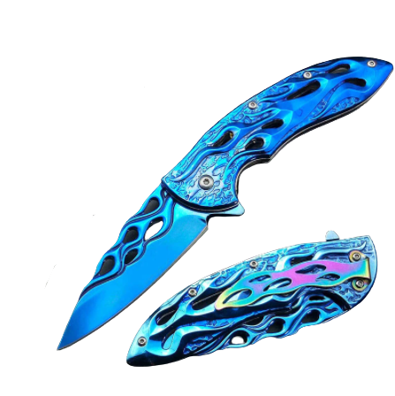 Couteau bleuté