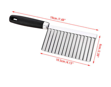 couteau de cuisine ondulée dimension