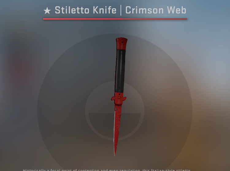 11. Couteau Stiletto Crimson Web - Factory New 