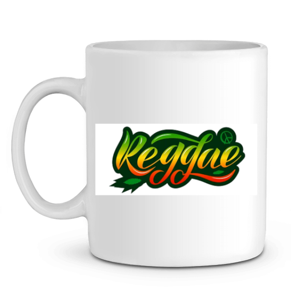 Mug en Céramique Reggae - BLANC - Profil gauche