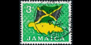 timbre avec Le Drapeau de la Jamaïquerastafarishop.fr