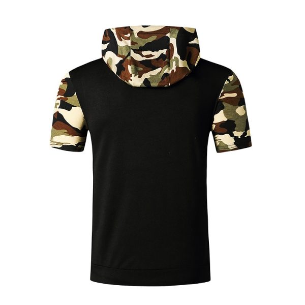 T-Shirt Camouflage Capuche manches courtes