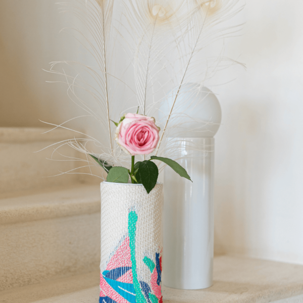 vase decoratif ethnique tissus eco responsable