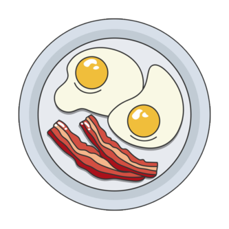 Oeuf au plat avec du bacon