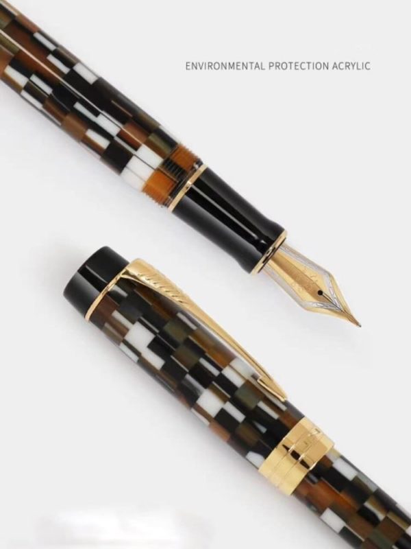 stylo plume pixels avec plume doré