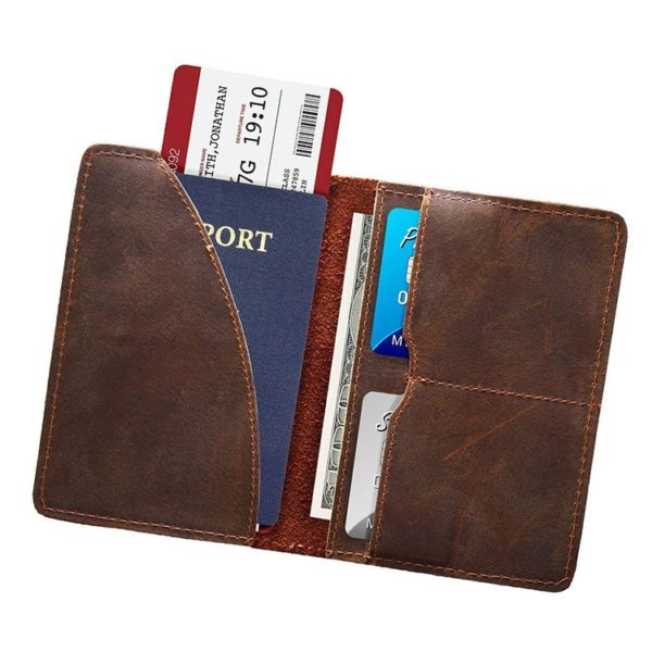 Protège passeport en cuir véritable
