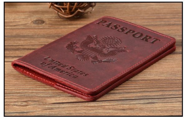 Étui pour Passeport Amérique en Cuir