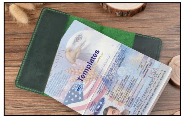 Étui pour Passeport États-Unis en Cuir