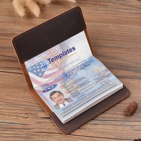 Étui pour Passeport États-Unis d'Amérique en Cuir