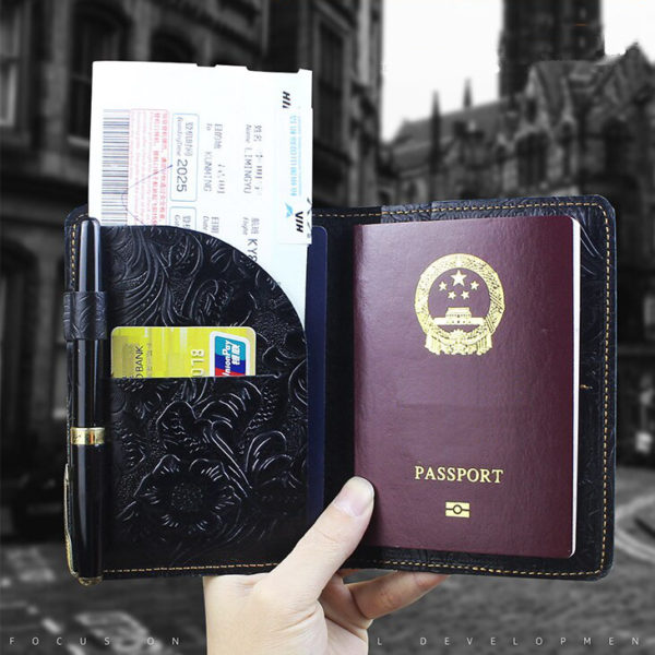 Protège Passeport Cuir Billet