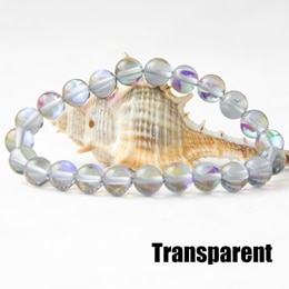 Bracelet pierre de lune multicolore transparent