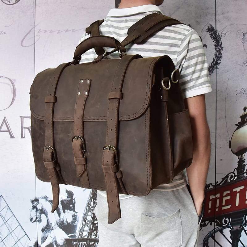 Sac à Dos de Voyage en Cuir Véritable 13 Sac à Dos de Voyage en Cuir Véritable