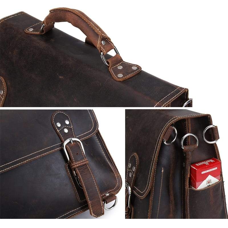 Sac à Dos de Voyage en Cuir Véritable 26 Sac à Dos de Voyage en Cuir Véritable
