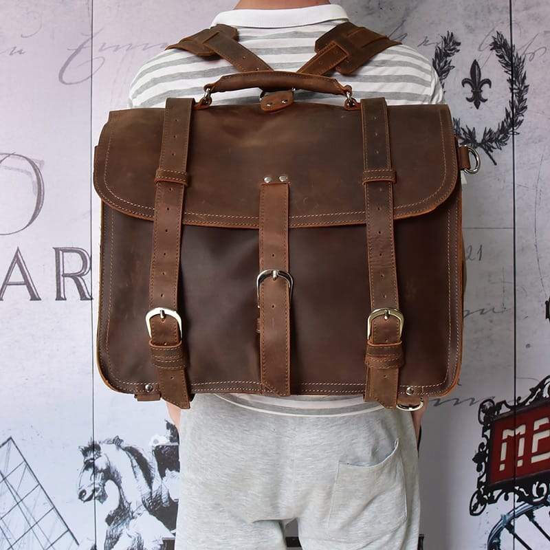 Sac à Dos de Voyage en Cuir Véritable 1 Sac à Dos de Voyage en Cuir Véritable