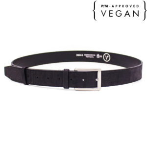 ceinture en liège noir tender dark avec logo peta approved vegan