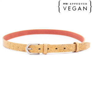 face ceinture en liège maro avec logo approved vegan